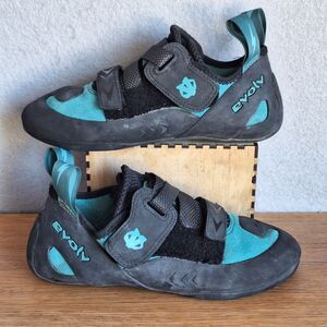 Evolv Kira Climbing Shoes Women 6 Mens Youth 5 US 37 EU Blue Rock Bouldering